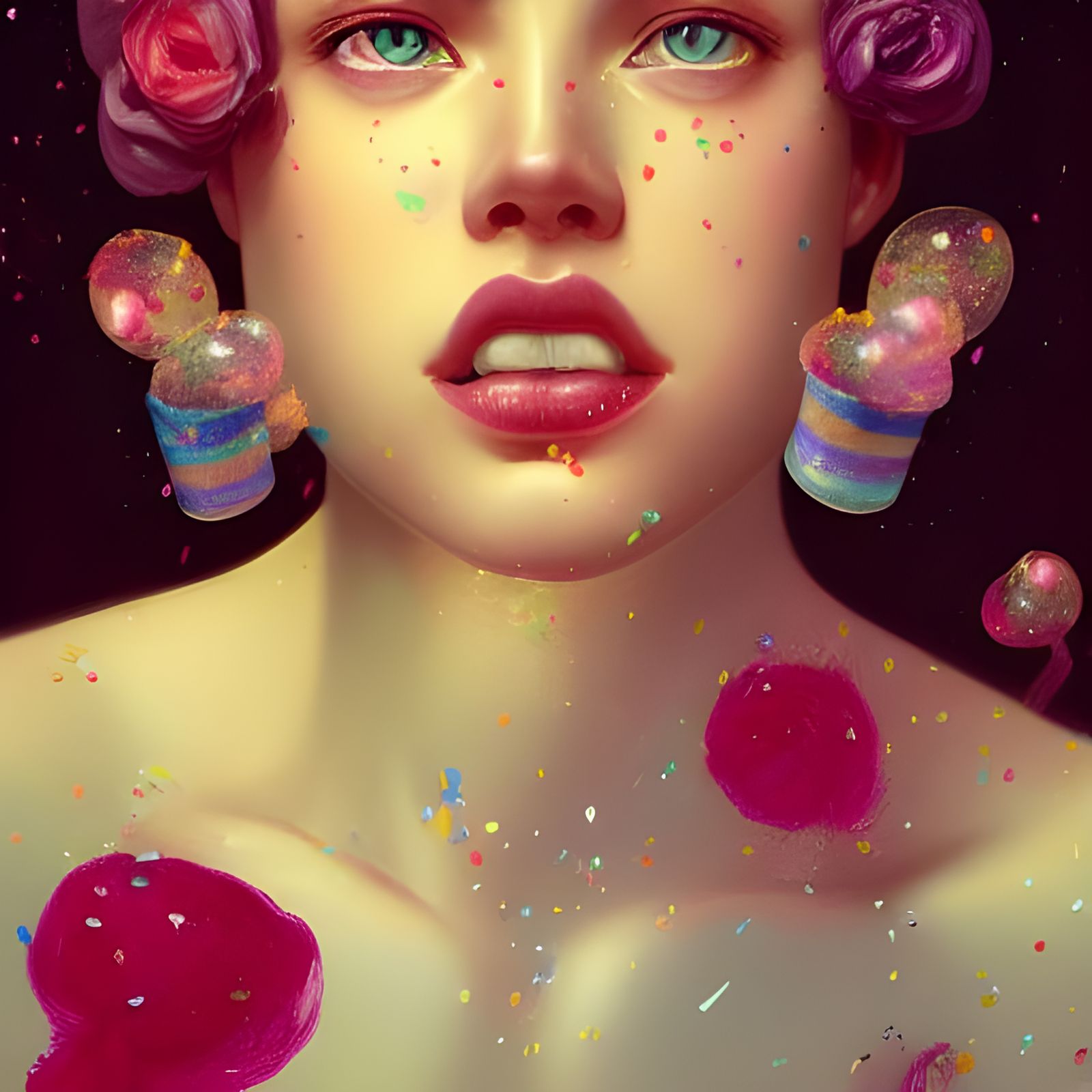 Birthday Queen Portrait in Art Nouveau Style