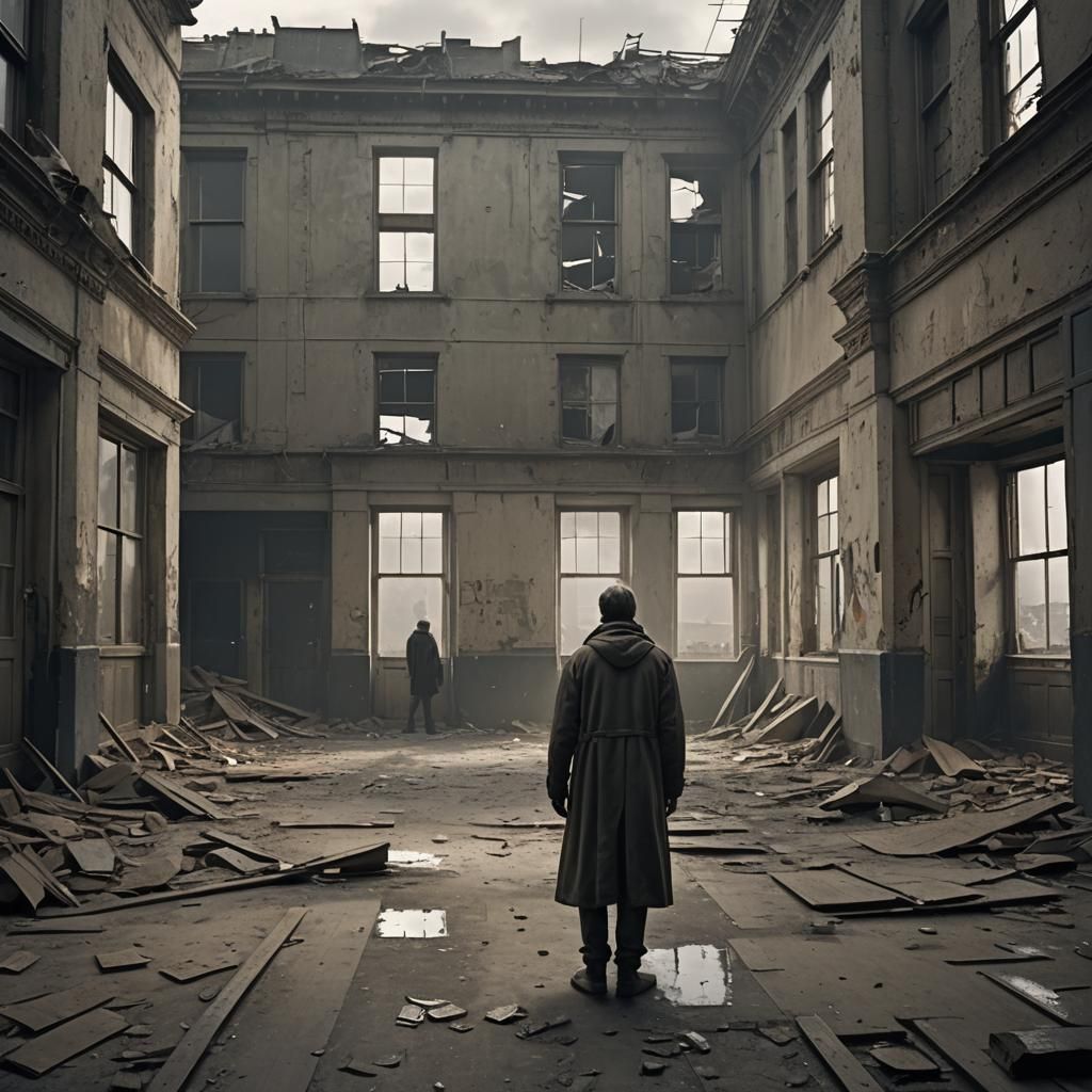 Survival in Abandoned Tenement: Matte Painting
