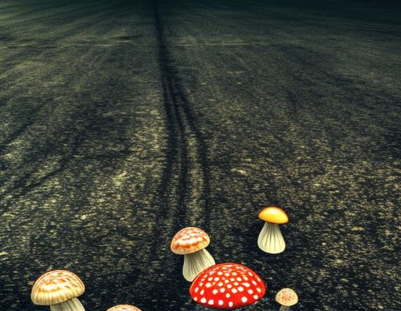 mushroom speedway intricate details, HDR, beautifully shot, hyperrealistic, sharp focus, 64 megapixels, perfect composit...