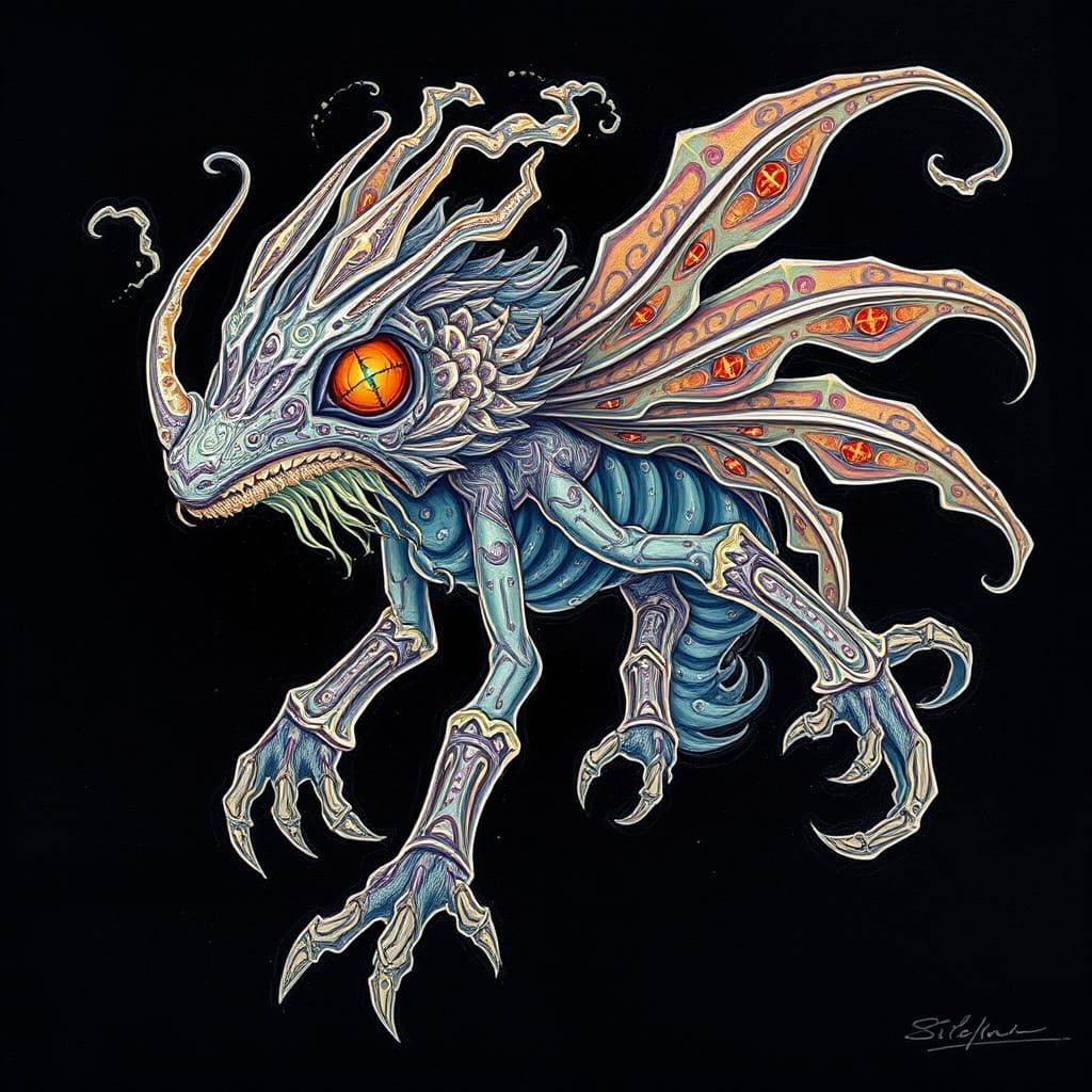 Sujihiki Wisp Creature in Ethereal Glow