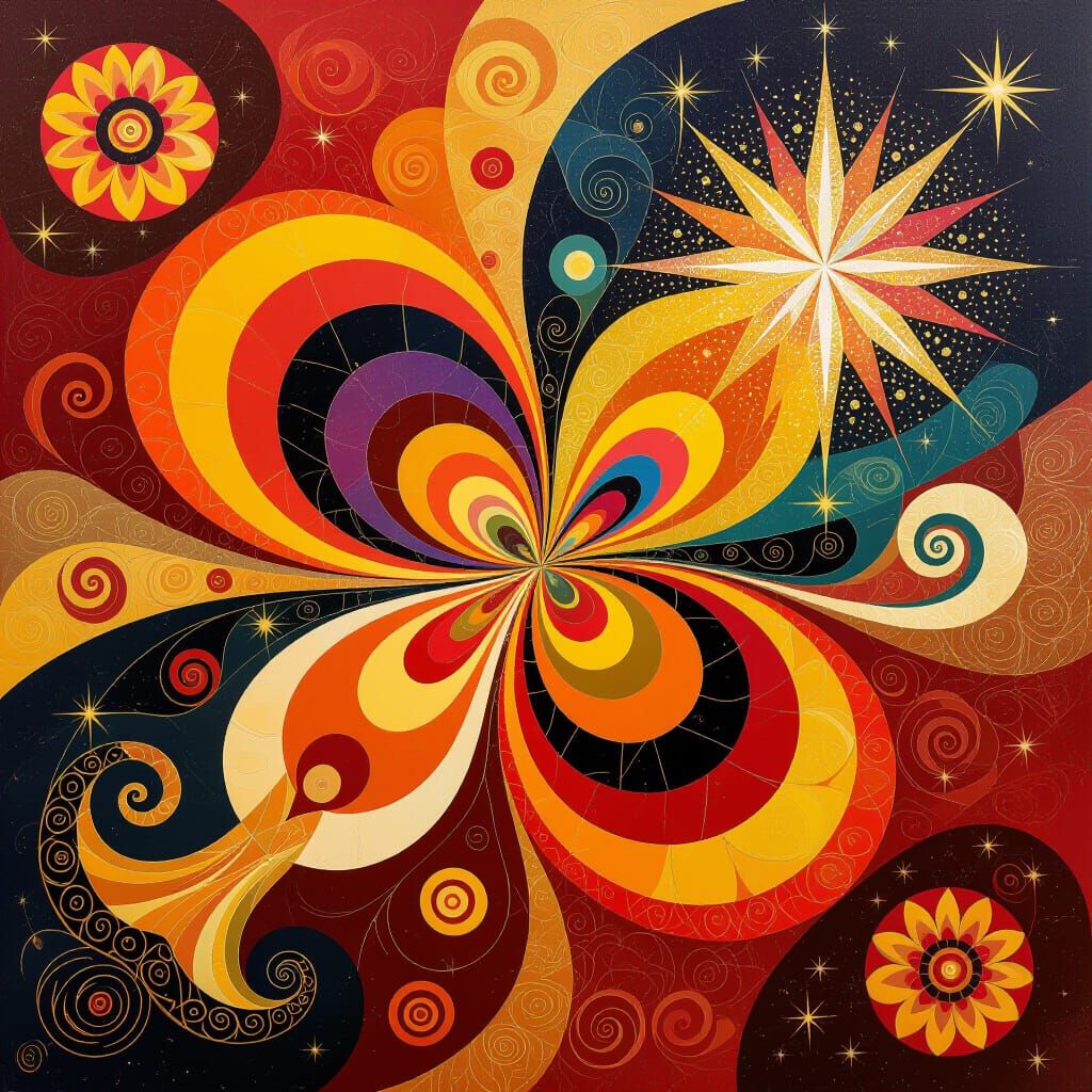 Cosmic Dreamscape of Love and Indigenous Art