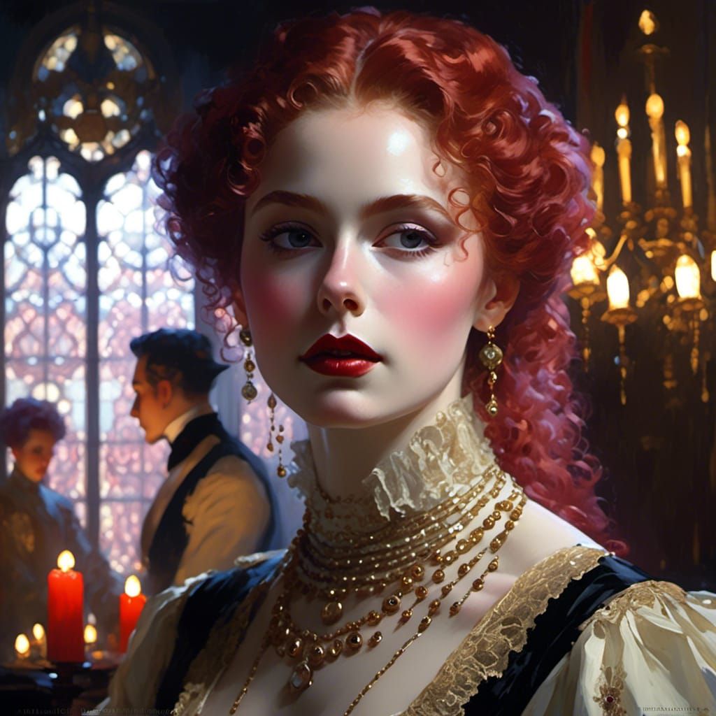 Victorian Vampire Mina Harker in Cucuel Style