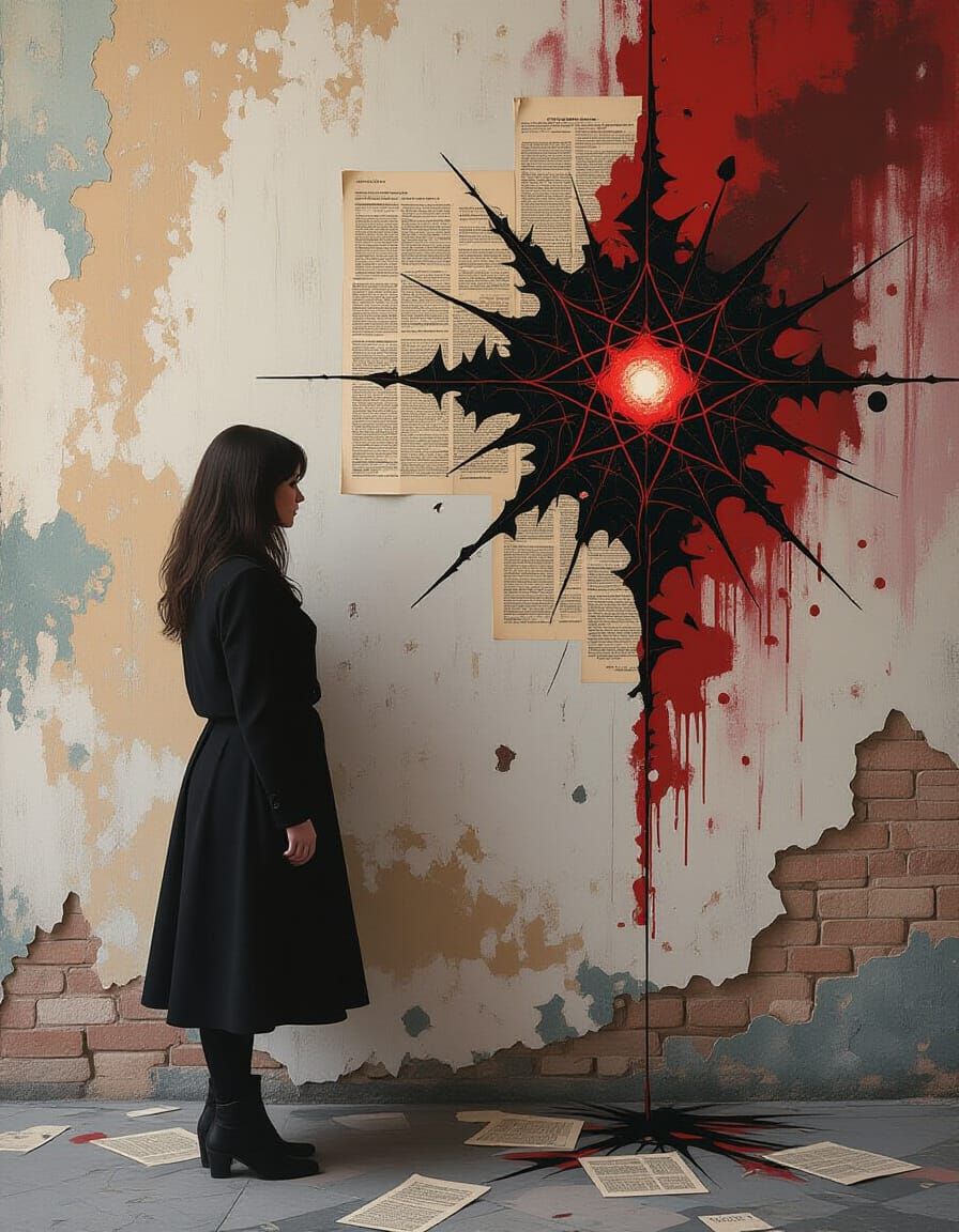 Surreal Impressionistic Portrait with Fractal Details