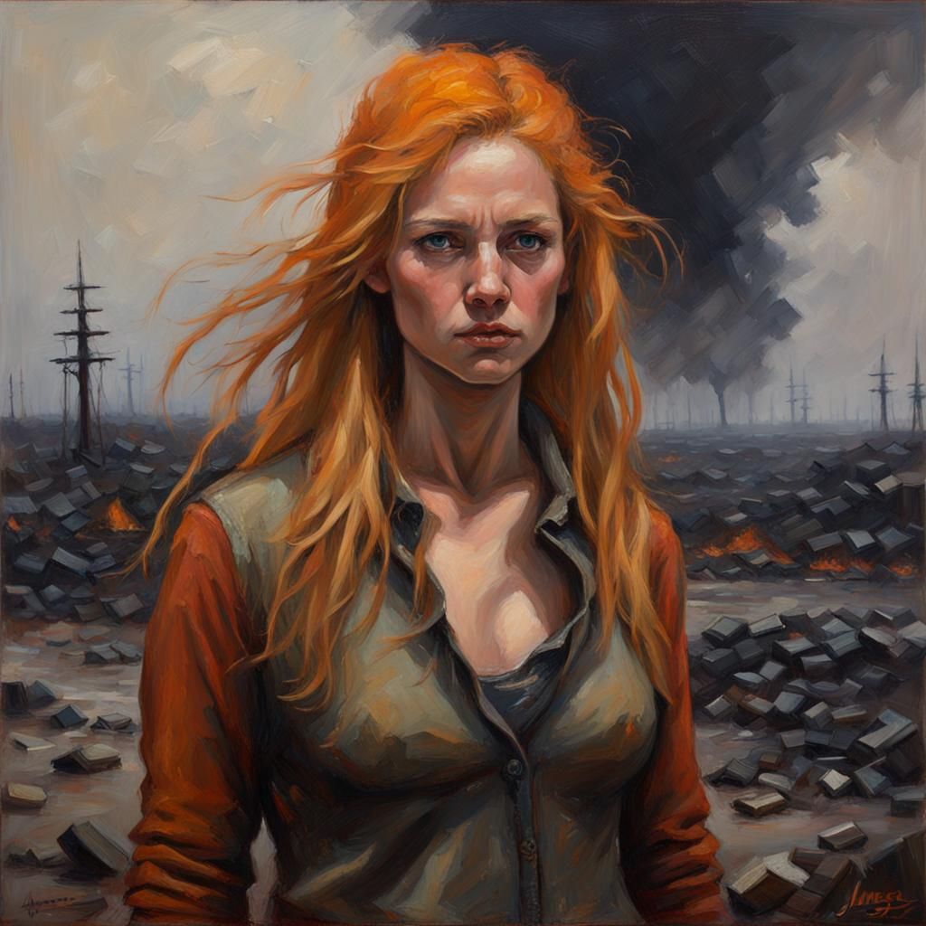 Apocalyptic Woman: An Oil Painting