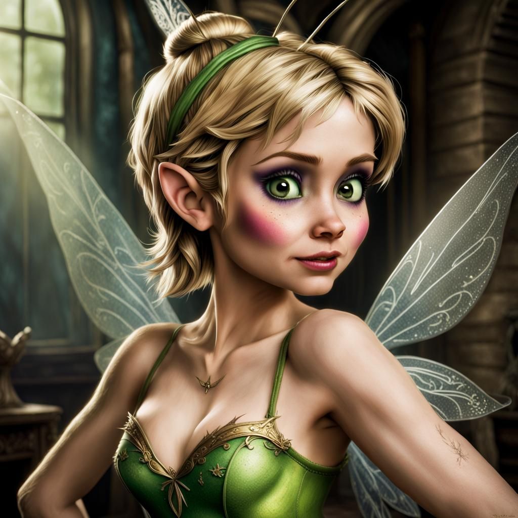 Photorealistic Dark Disney: Grown Up Tinkerbell