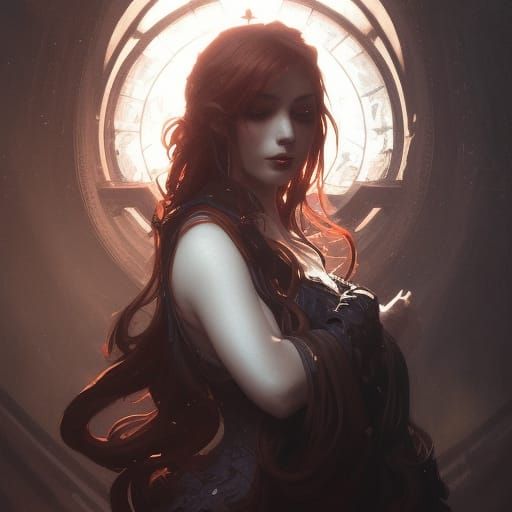 Detailed Portrait in Volumetric Lighting