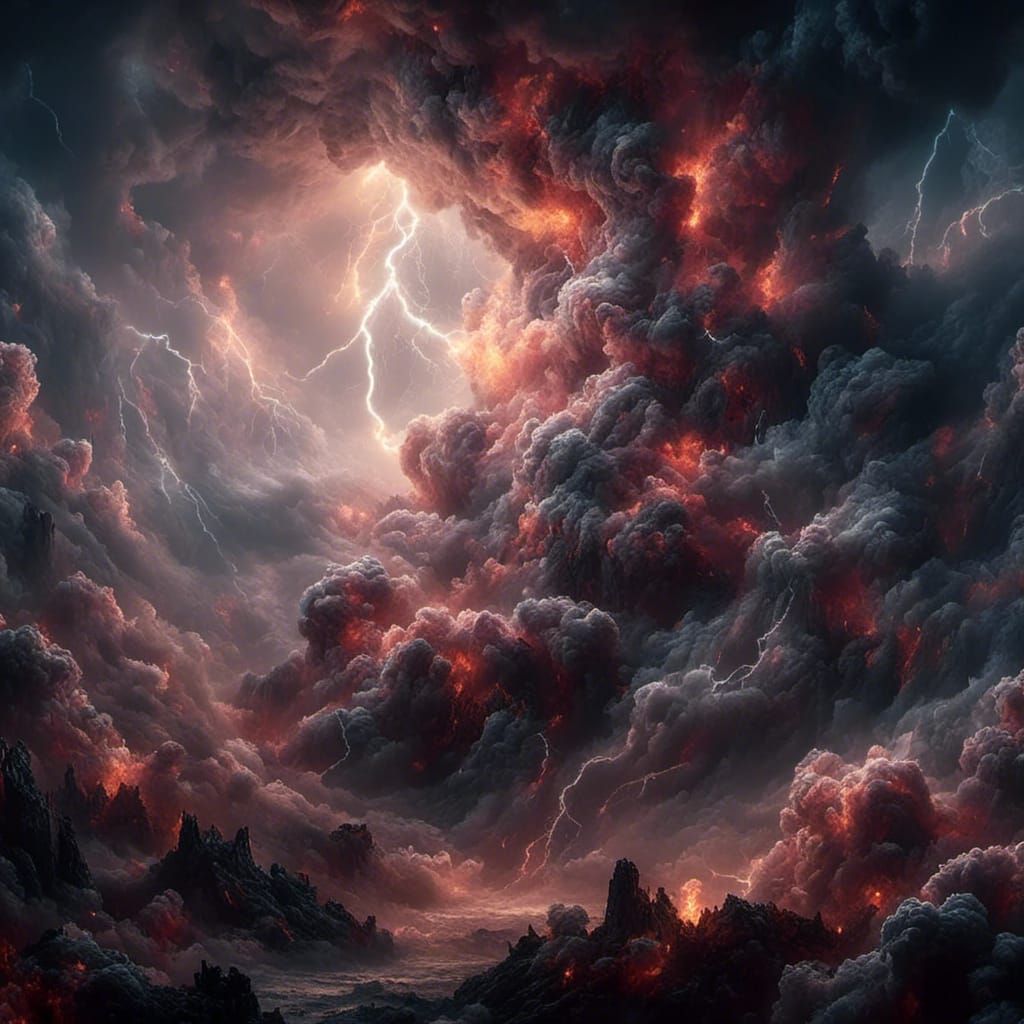 Detailed Lightning Bolt Fantasy Concept Art