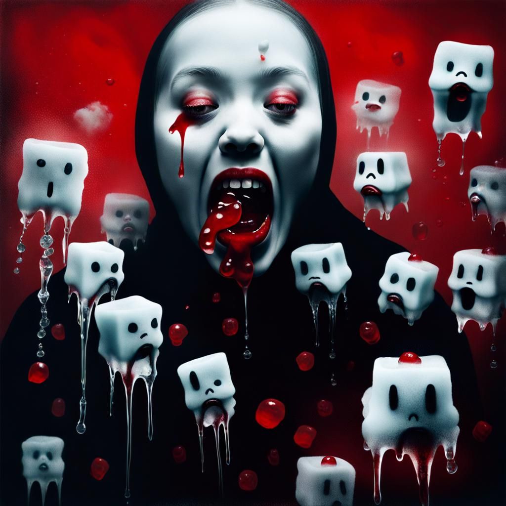 Surreal Close-Up: People with Ice Cubes