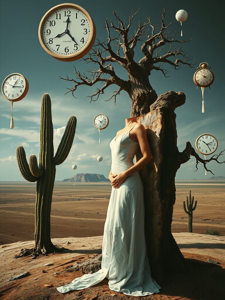 Surreal Metamorphosis: Pencil Becomes Cactus, Tree, and Woma...