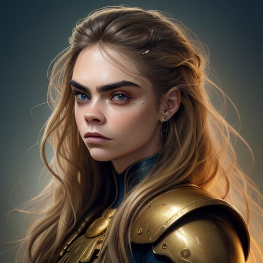 Hyperrealistic Portrait of Cara Delevingne in 8K