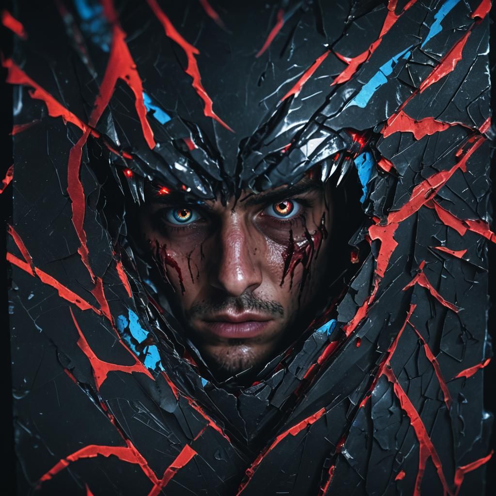 Intense Eyes Peeking Through Darkness in Film Still