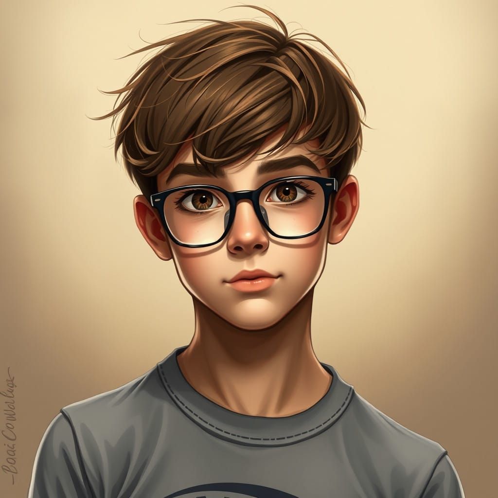 Teenage Boy in Warm, Naturalistic Portrait