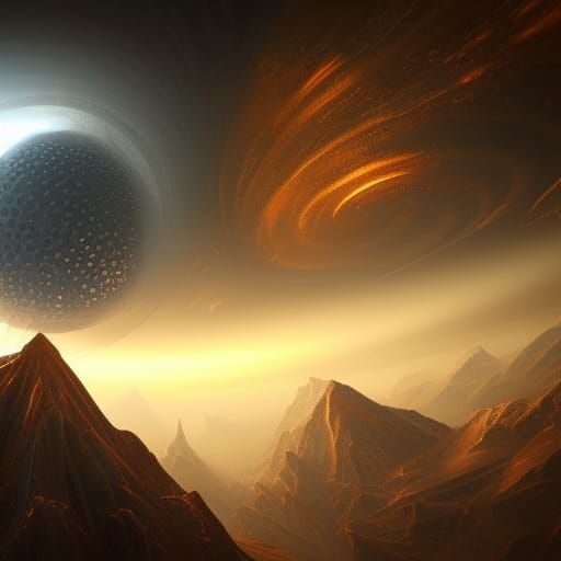 Dimensional Black Vortex in Detailed Matte Painting