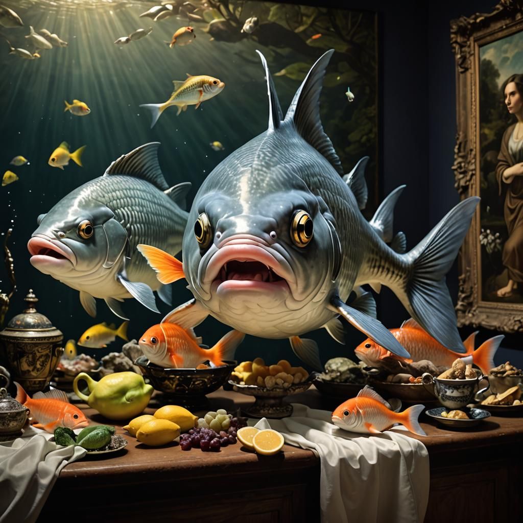 Hyperrealistic Party in Old Master Paintings