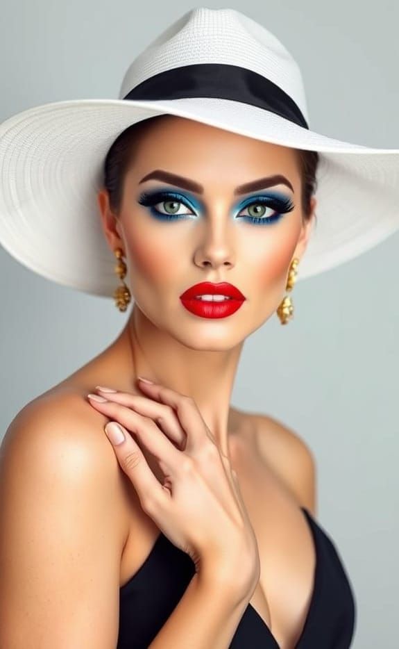 Glamorous Woman in Old Hollywood Style