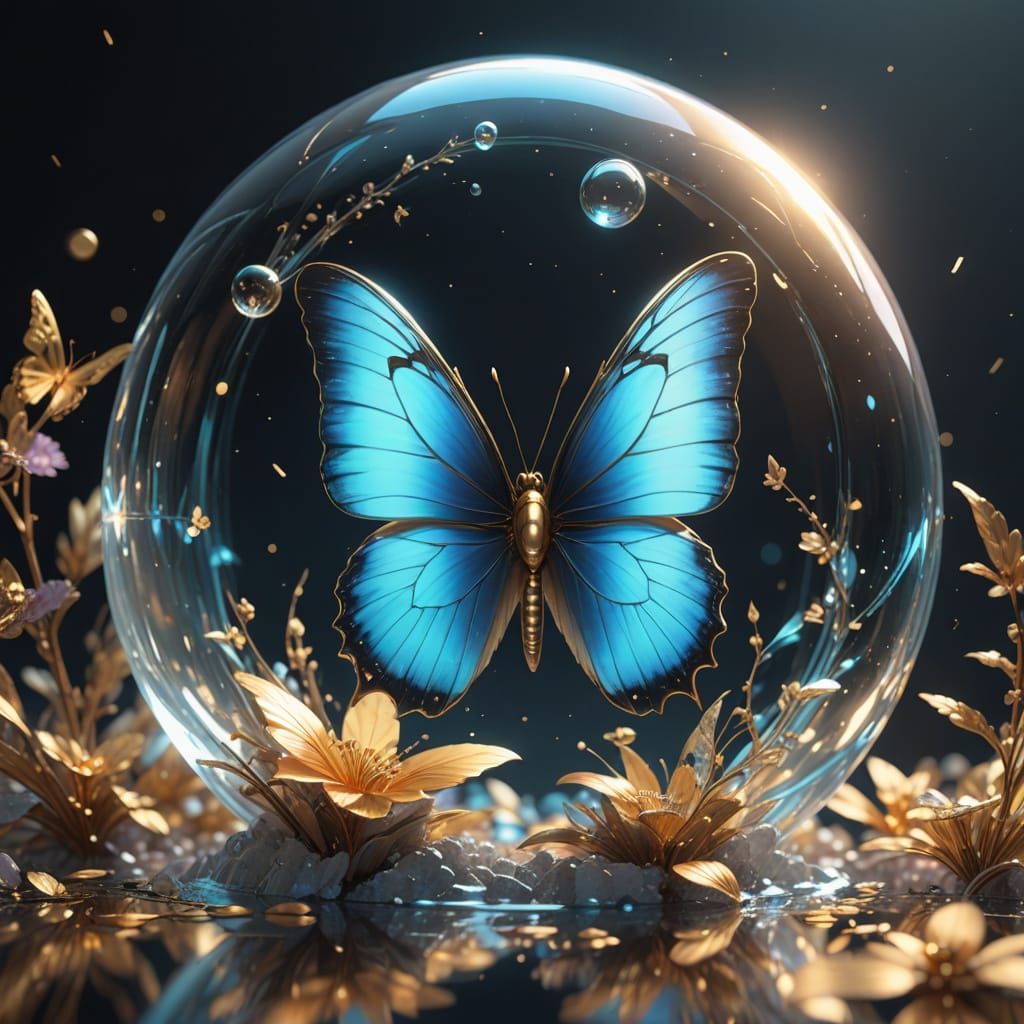 Blue Butterfly Orb