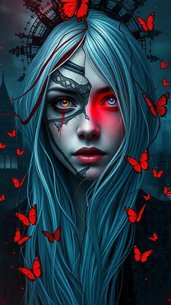 Ethereal Being Emerges from Shattered Dimensions in Surreal ...