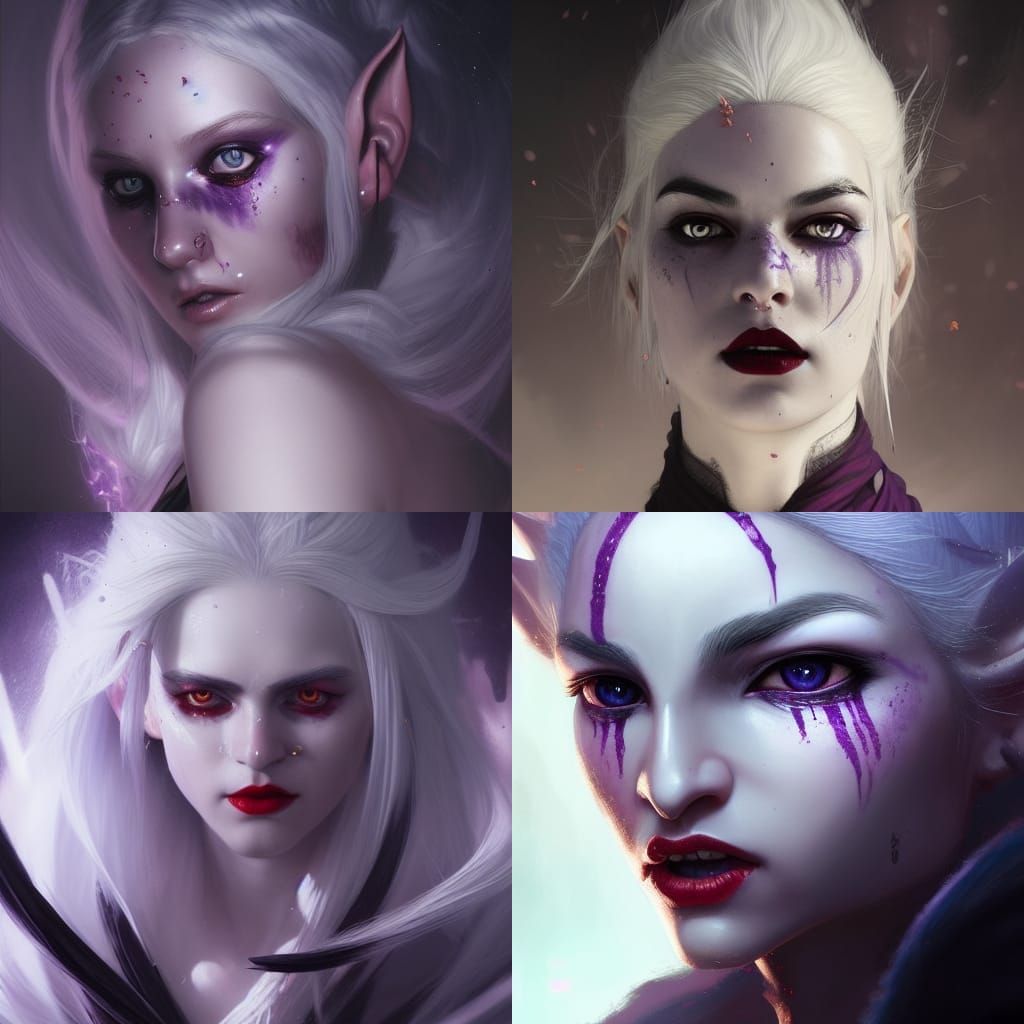 Detailed Dark Elf Monk Digital Art, 8K