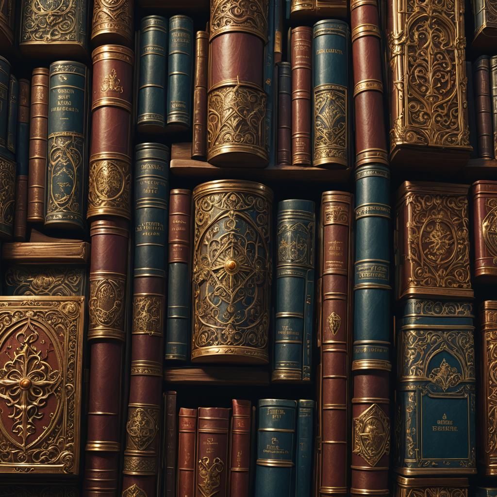 Castle Library Books in Detailed Matte Painting