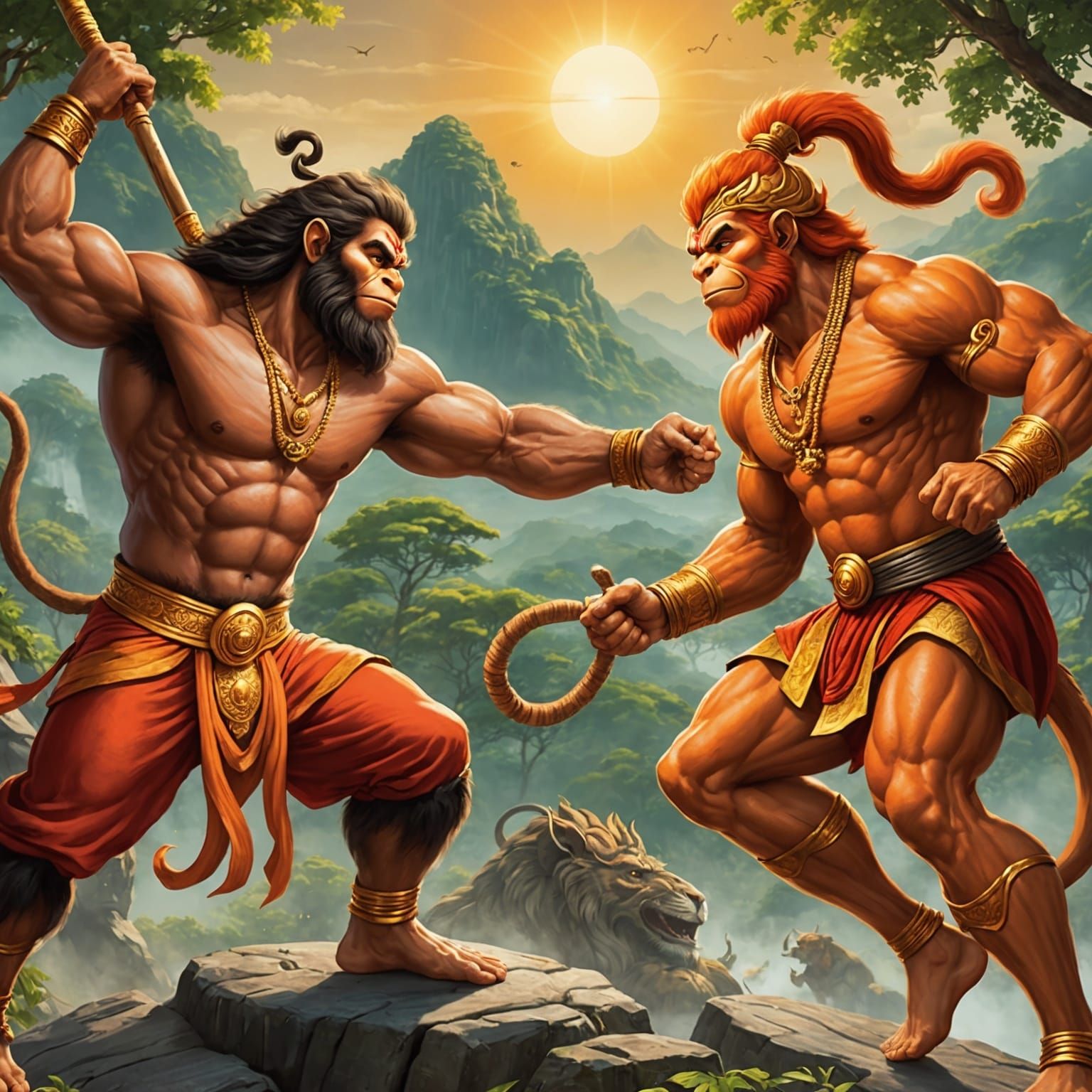 Epic Battle: Hanuman vs Sun Wukong