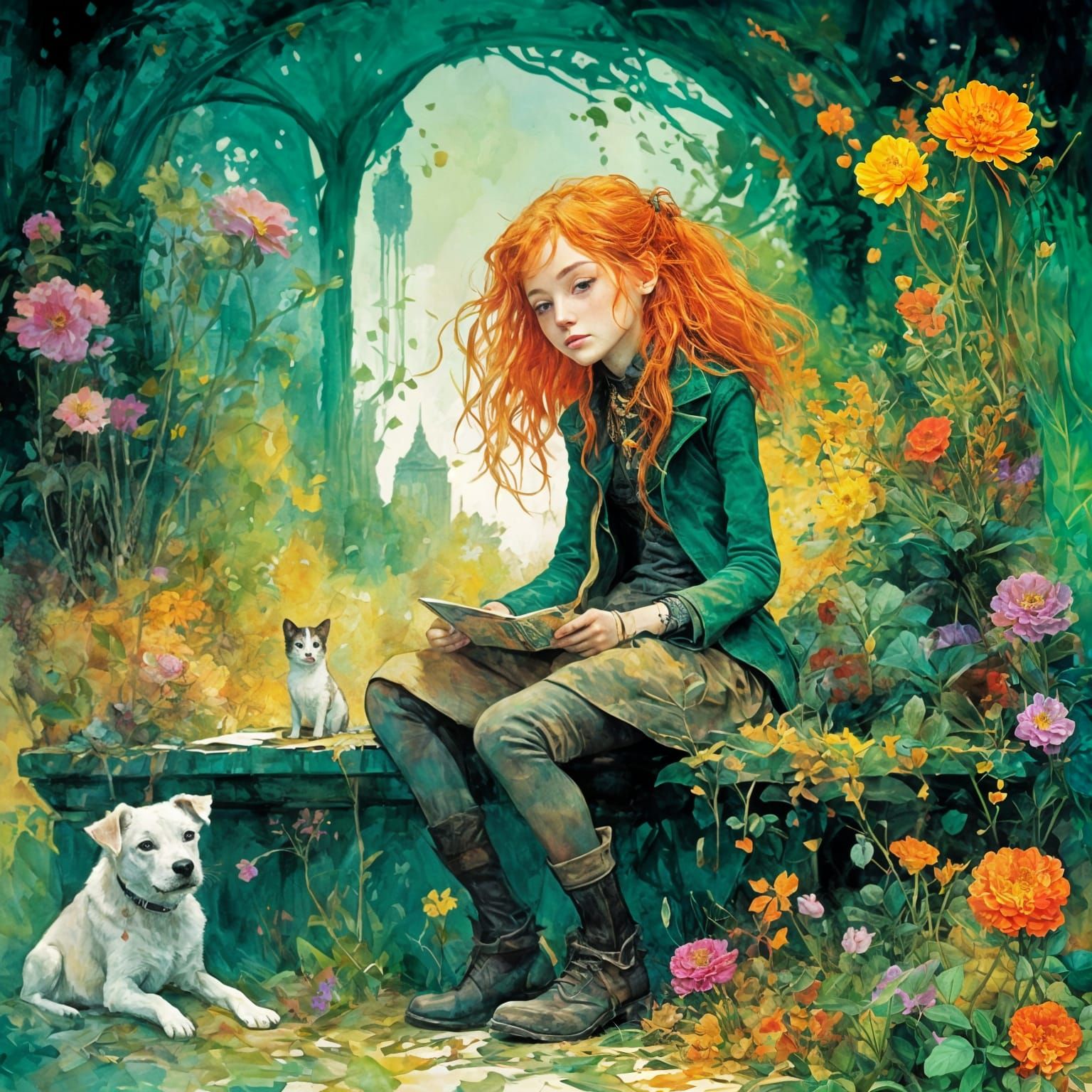 Surreal Jungle Scene Generated by AI