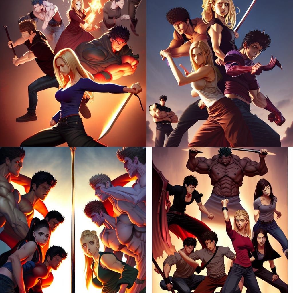 Buffy vs Kengan: Epic Crossover Movie Poster