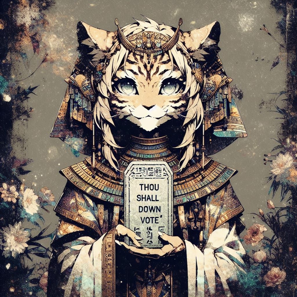Anime Tigress Pharaoh: Thou Shall Not Downvote