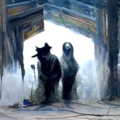 Invisible Concept as Oil Painting