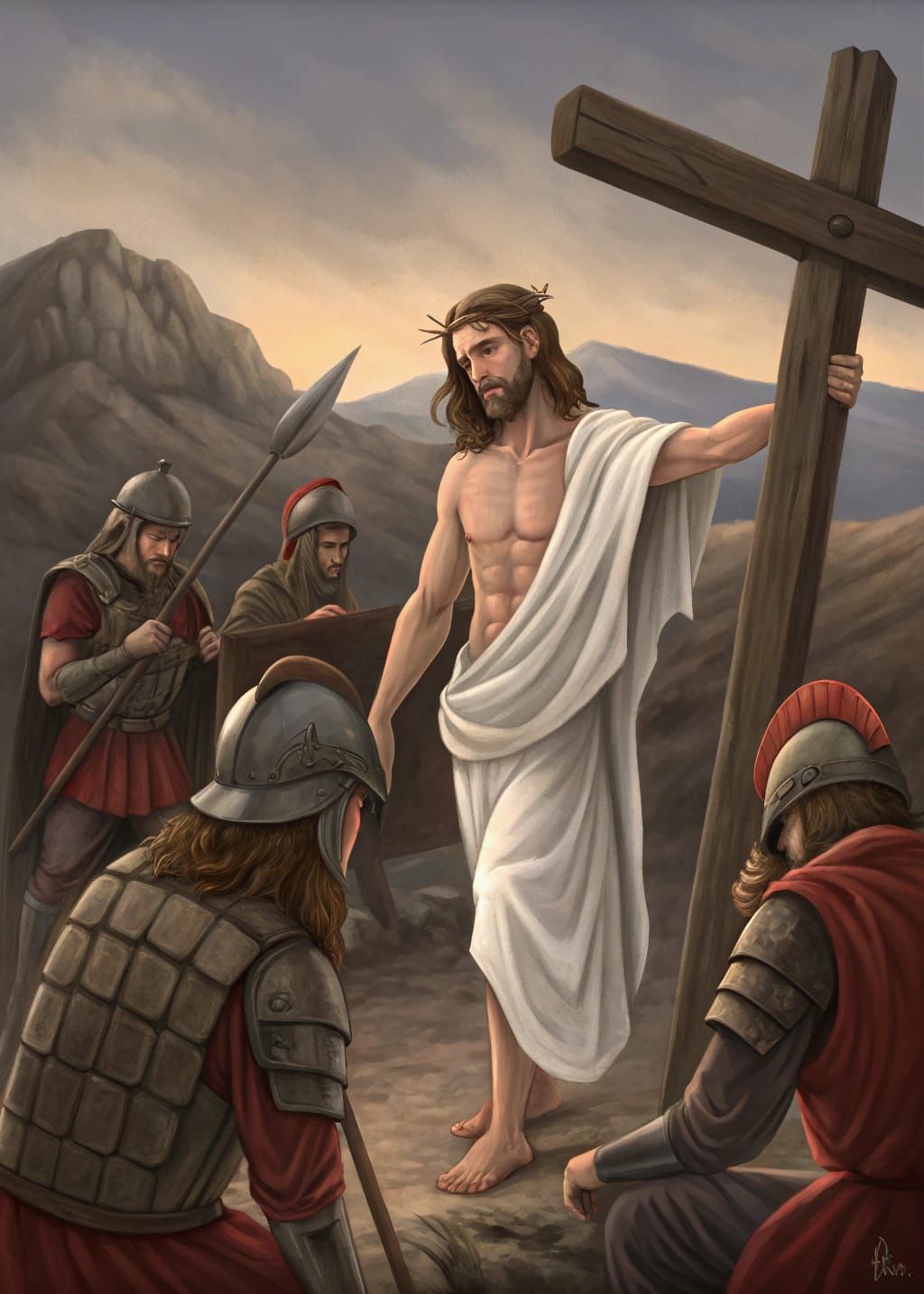 Jesus is Stripped Bare on Golgotha in a Haunting Medieval Ar...