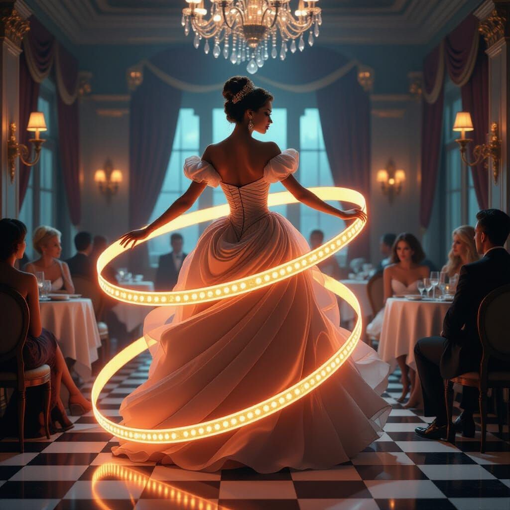 Evolving Woman: A Cinematic Ribbon Through Time