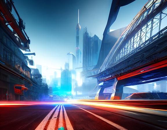 Skyway 8k resolution concept art dynamic lighting hyperdetai...