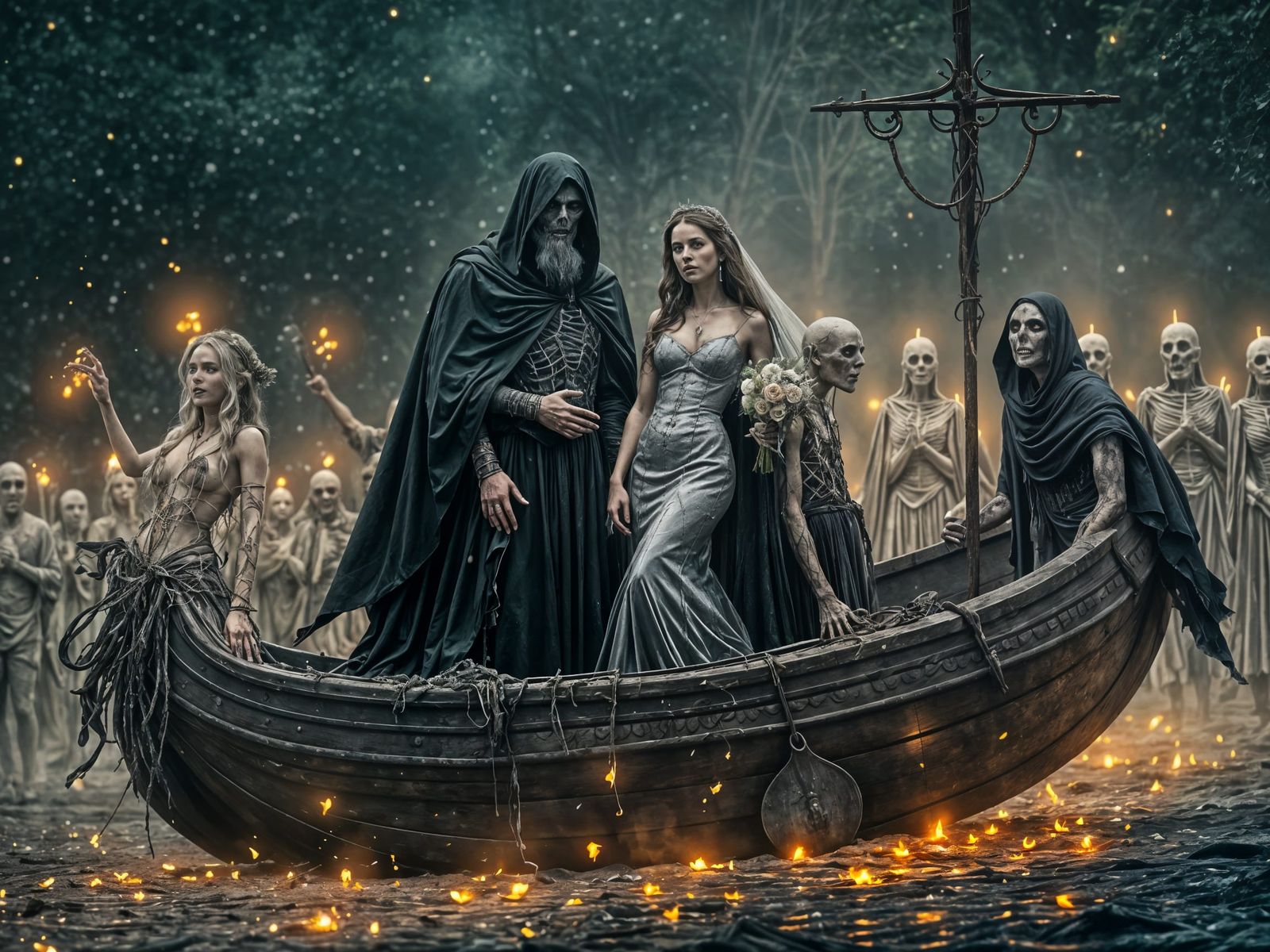 Hyperrealistic Wedding Scene of Hades and Persephone in the ...