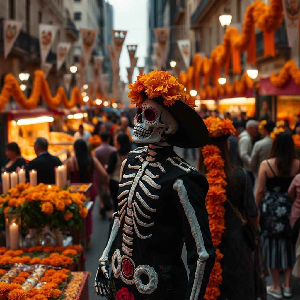 Day of the Dead Celebration in City
