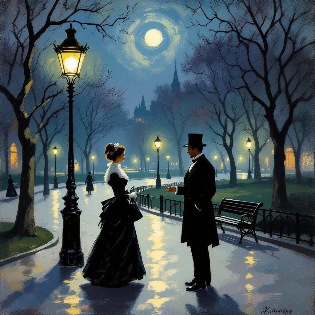 Gentleman Asks for Directions in Romantic Park Scene