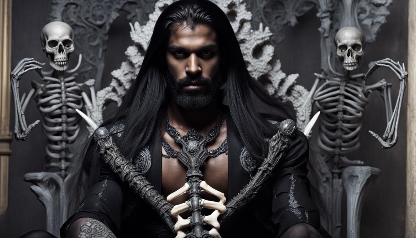 Darkness Throne in Gigeresque Horror Style