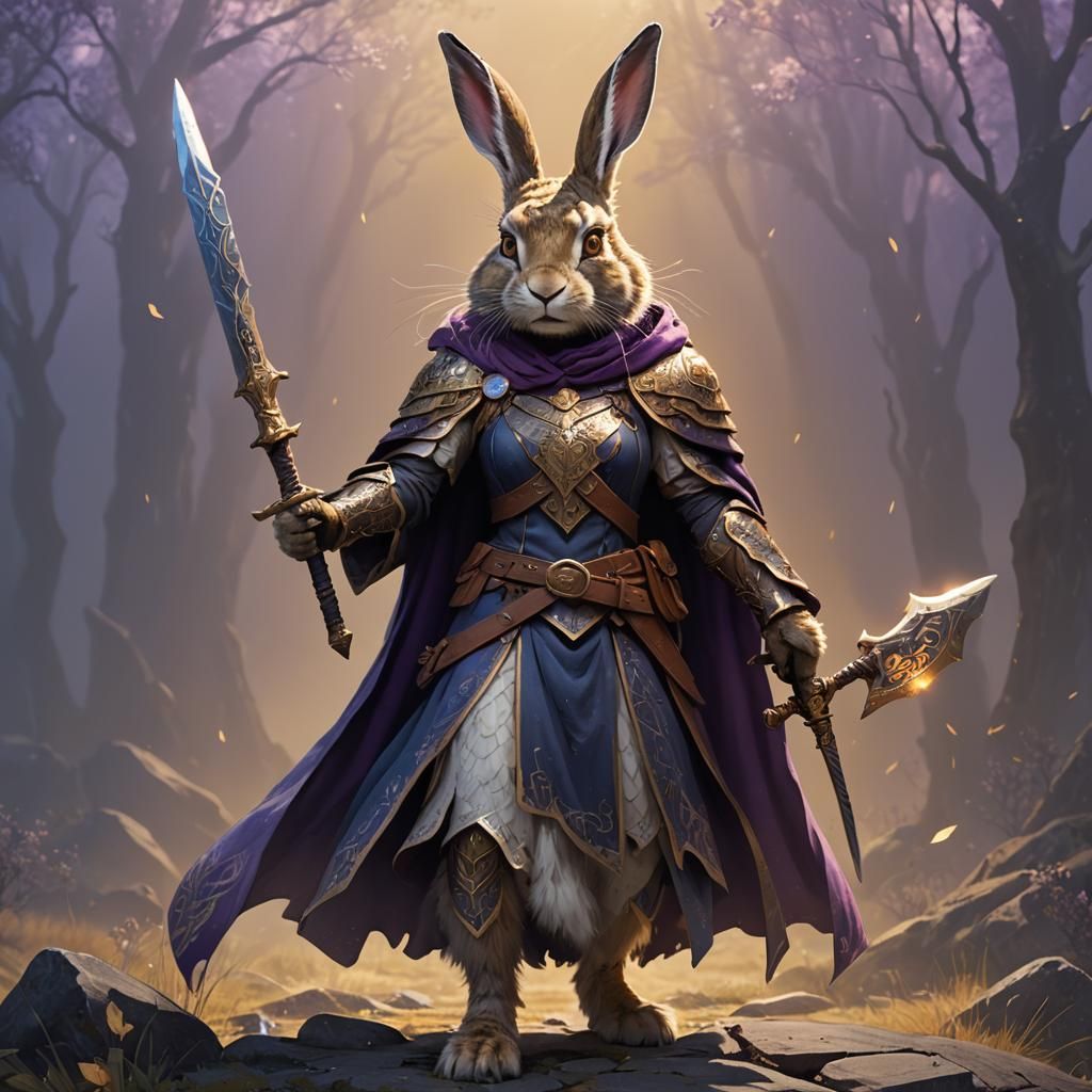 Hare Warrior Concept Art in Fantasy Style