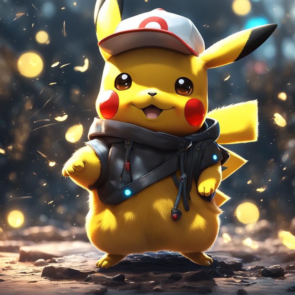 Detailed 3D Anime Art of Pikachu