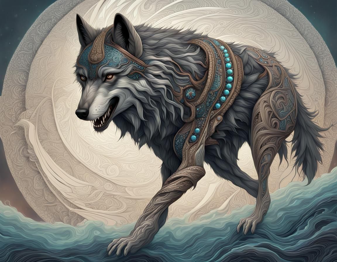 native american "skinwalker" part wolf.