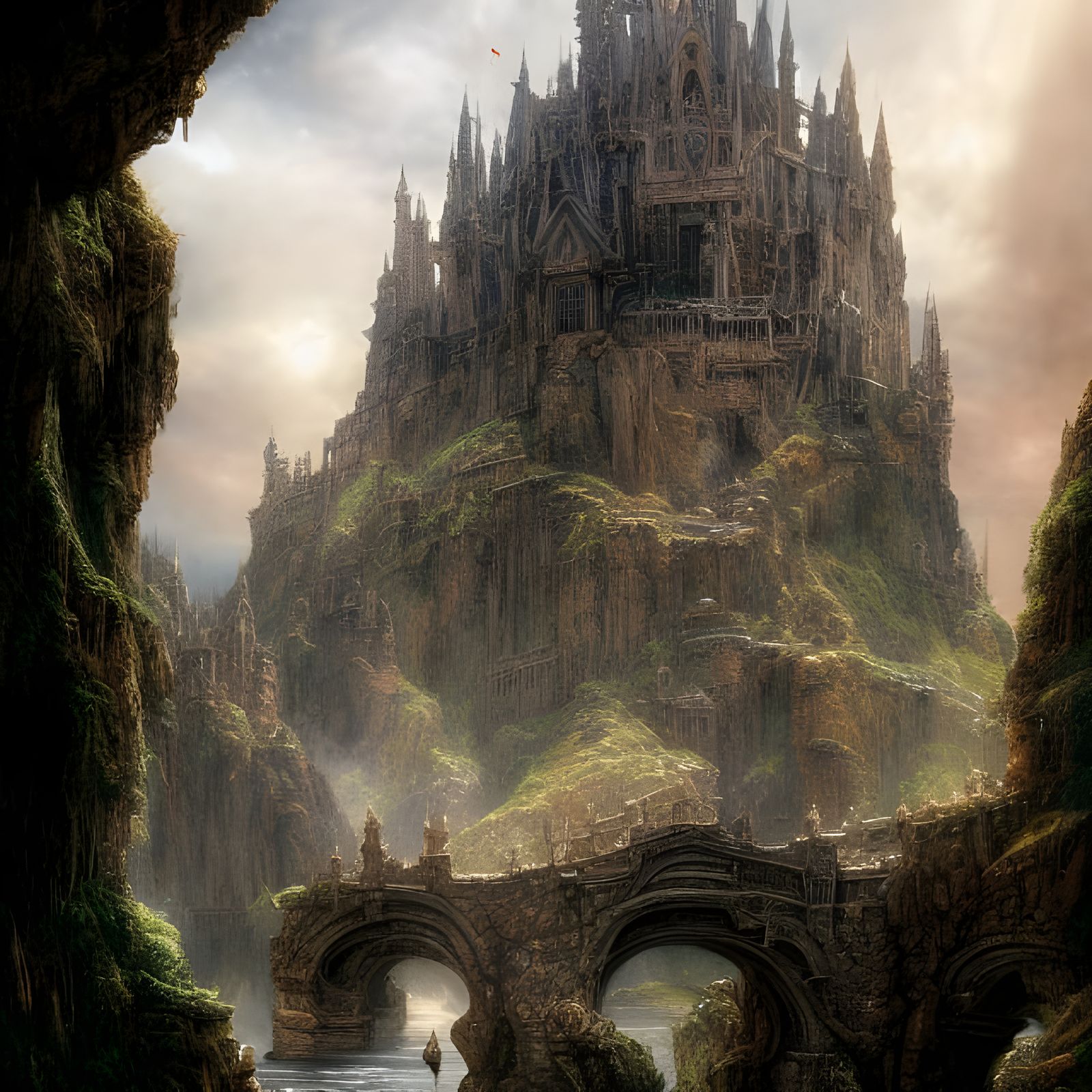 Magical Sword in Stone Digital Painting