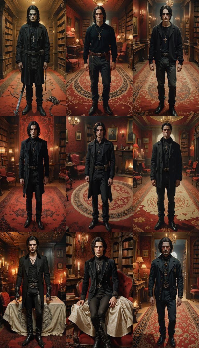 Mysterious Victorian Gentleman in Dark Elegance