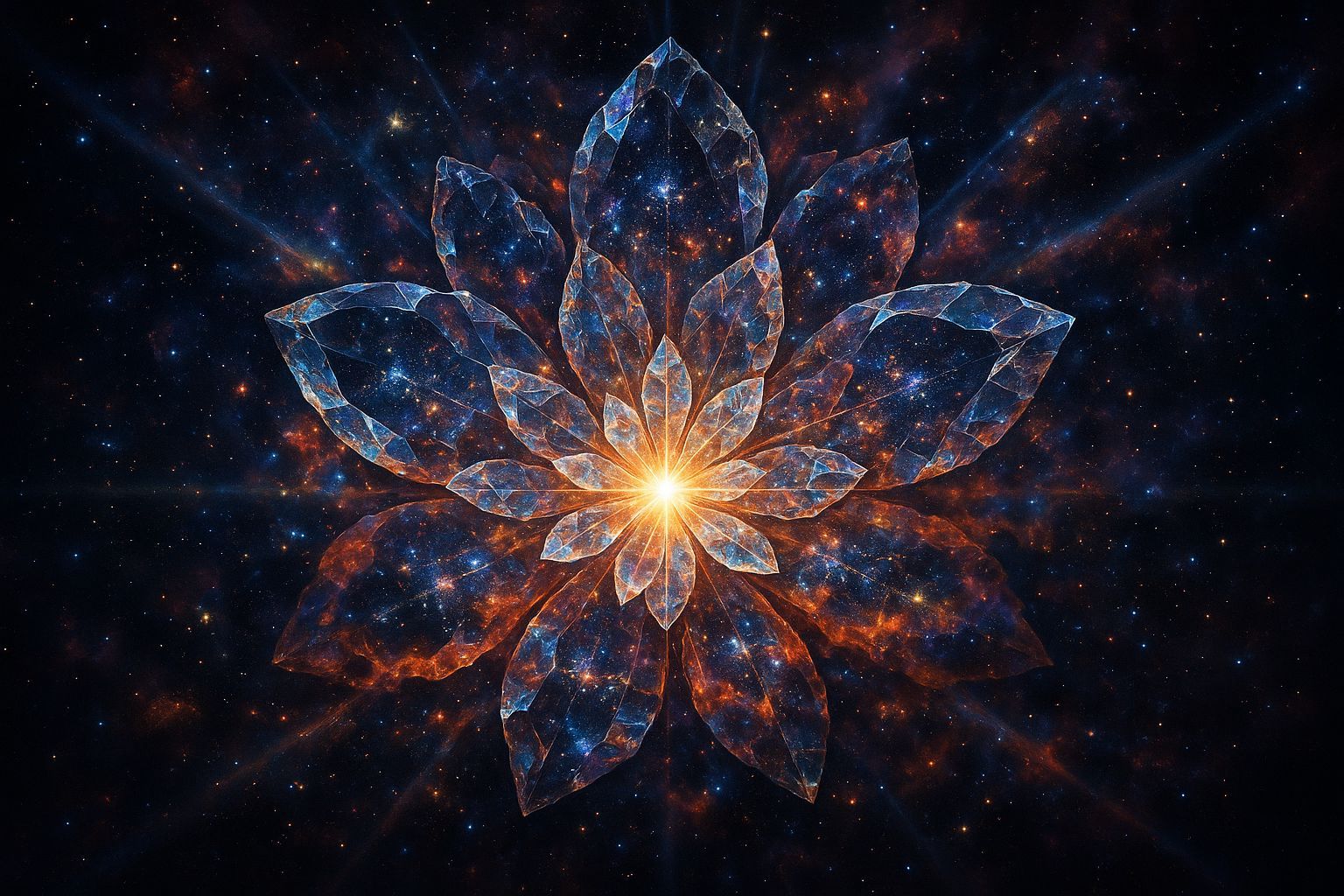 Kaleidoscopic Flower Supernova Mid-Explosion