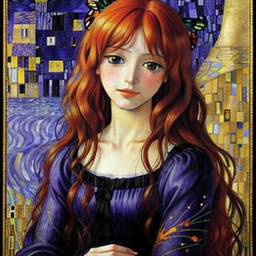 Anime Angel with Butterflies in Vibrant Art Styles