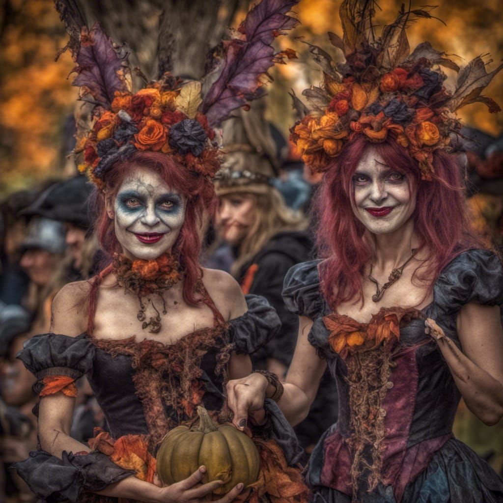 Halloween Fairy Carnival in Dark Fantasy Style