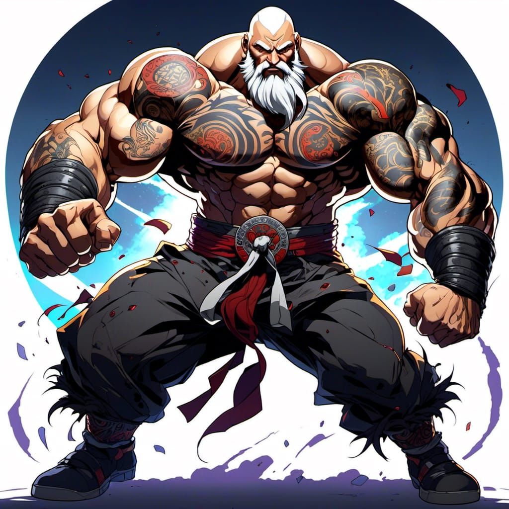 Anime Fighter Punches Opponent in Arena