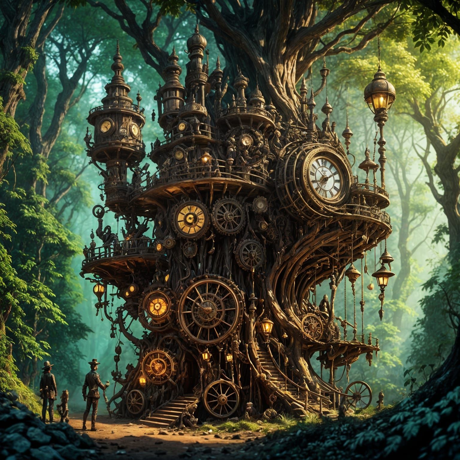 Luminescent Clockwork Tree