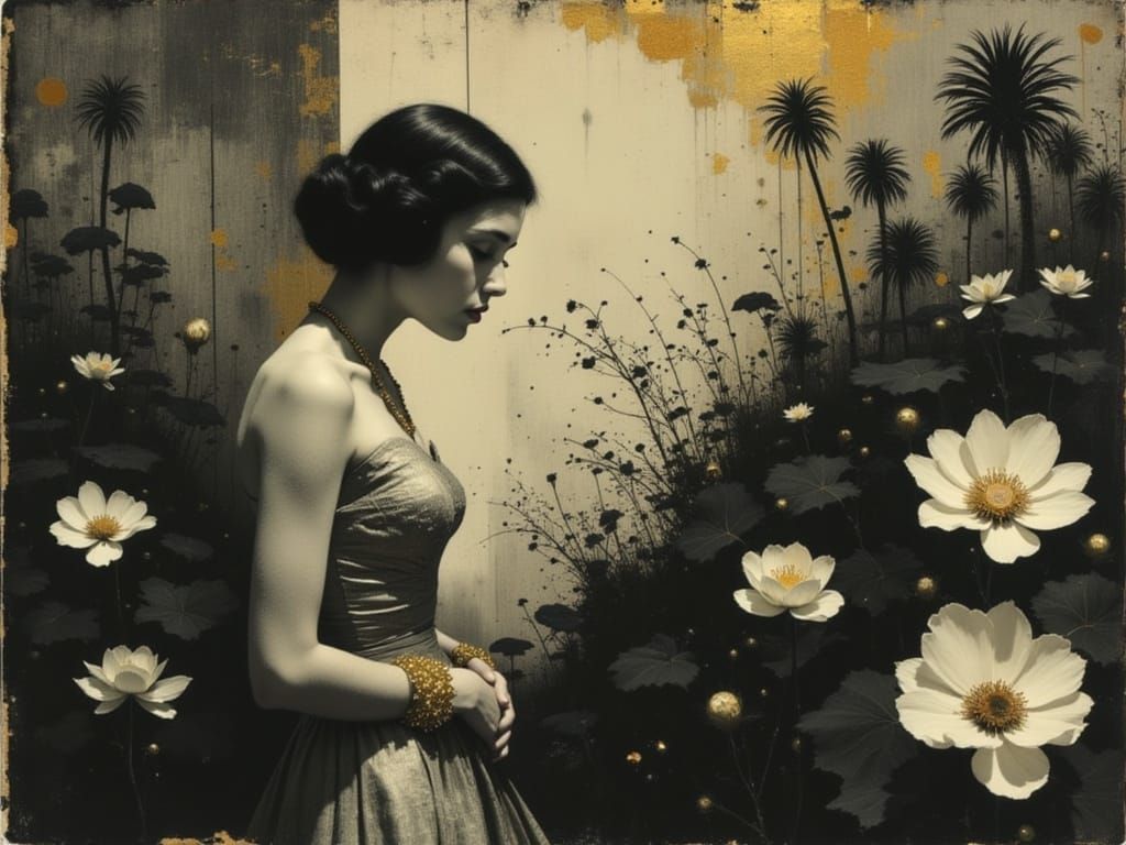 Art Deco Singer in Impasto Texture