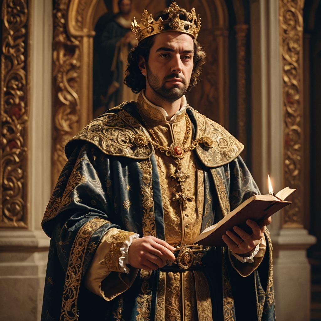 Saint Louis, King of France, in Baroque Style