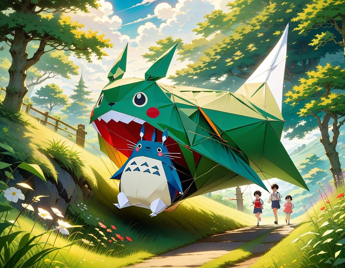 The Ultra-Super-Mega Totoro Kite! Why cut through the air when you can gobble it? -Bonus Passenger Totoro Included-