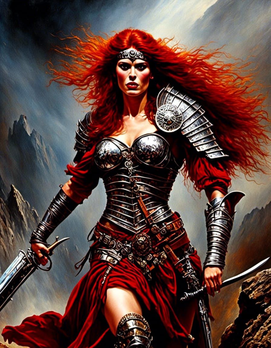 redhead warrior woman