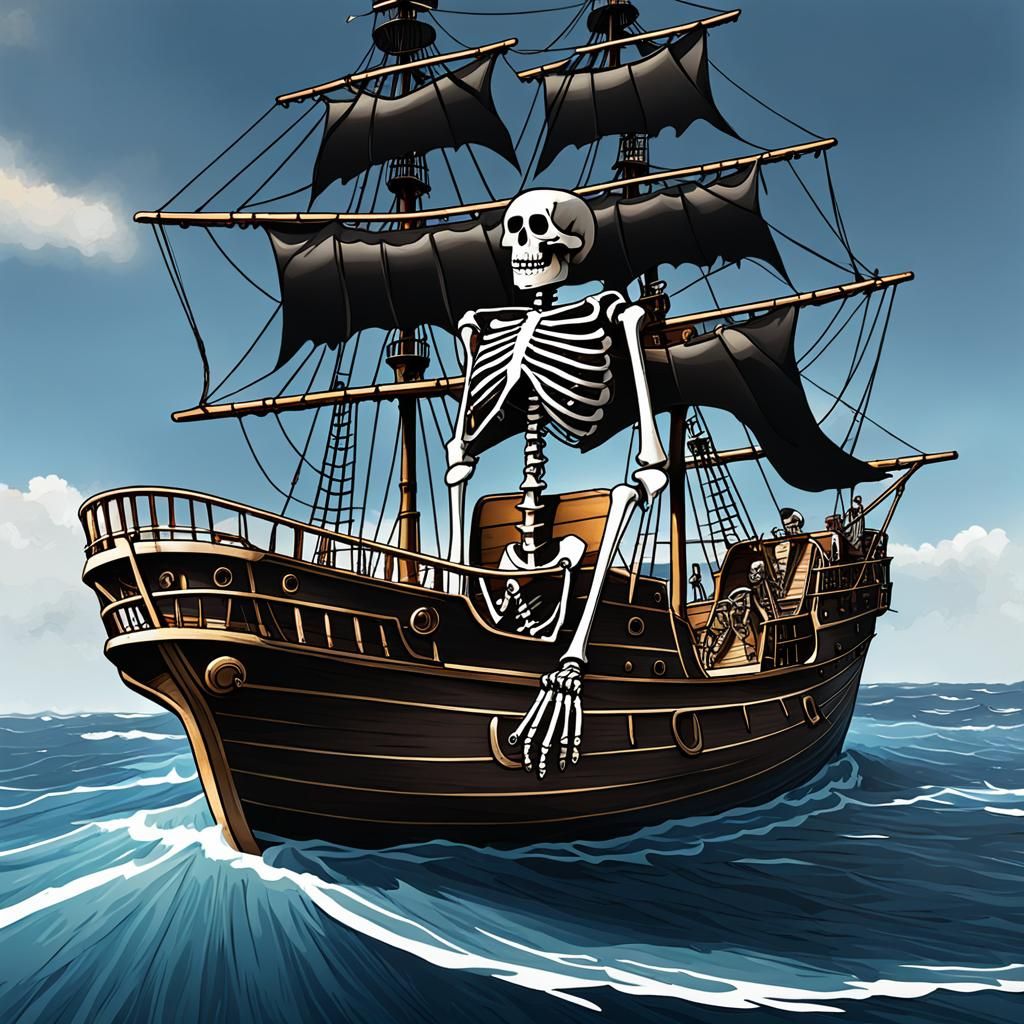 Skeleton Crew on a Pirate Ship